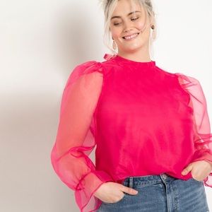 BOW BACK ORGANZA BLOUSE
